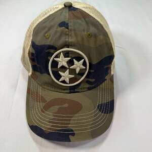 The Nash Collection Tennessee Tri-Star Camo Mesh Trucker Hat One Size